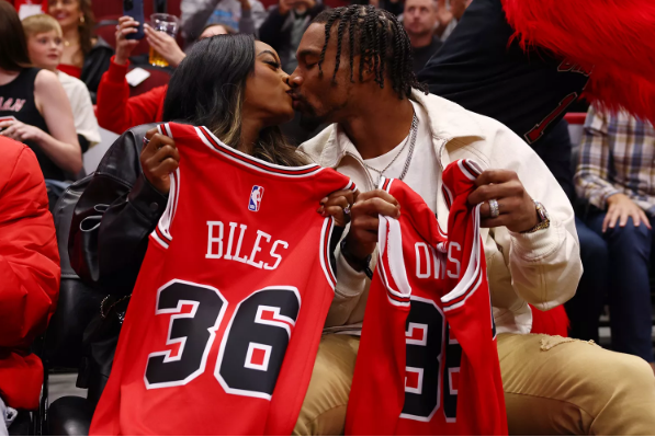 Simone Biles and Jonathan Owens